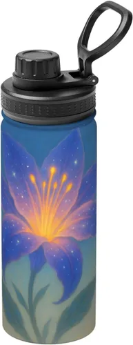 Miniatura 13 de Scarlet Eye Printed Insulated Water Bottle, 18oz Stainless Steel Funny Travel Mug, Leakproof Hot & Cold for Sports, Gym, Hiking