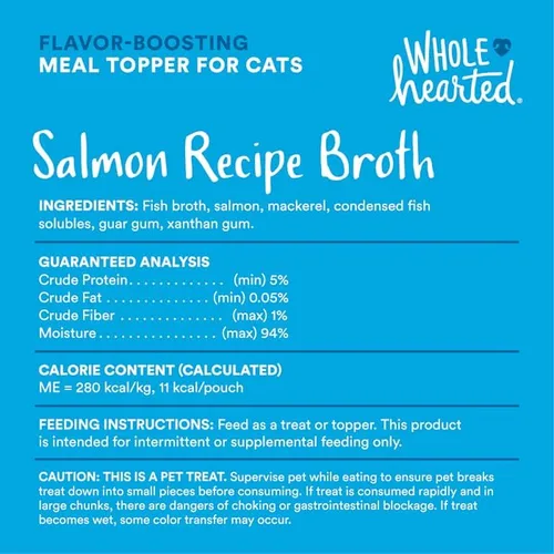 Miniatura 5 de WholeHearted by Petco - Caldos húmedos para comida para gatos que aumentan el sabor, paquete variado, 1.4 onzas, 12