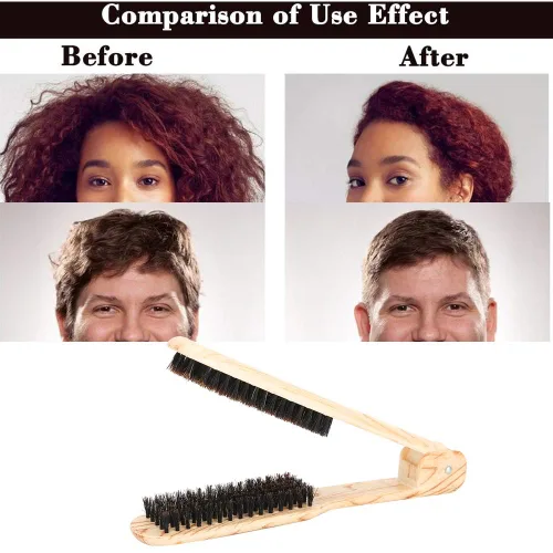Miniatura 2 de Peine alisador de cabello, cepillo de pelo con abrazadera de doble cara, cepillos alisadores de peluquería para bricolaje, peluquería, peine