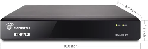 Miniatura 6 de TIGERSECU Grabador de seguridad DVR híbrido 4 en 1 de 8 canales Super HD 1080P sin disco duro, para cámaras TVI/AHD/CVI/analógicas de 2MP