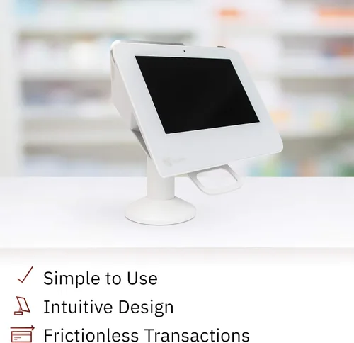 Miniatura 5 de DCCStands - Soporte de terminal giratorio e inclinable con trébol Mini/Clover Mini 3, perfil bajo, color blanco