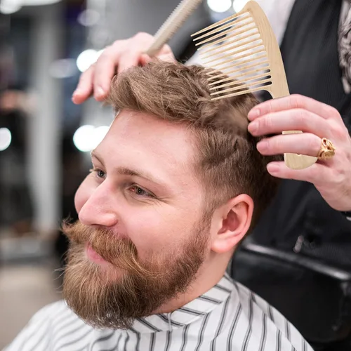 Miniatura 4 de Peine para el cabello Peine para el cabello, champú masajeador del cuero cabelludo, peine desenredante de madera, peine para barba afro, peine