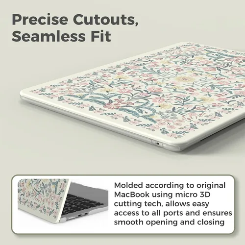 Miniatura 7 de iCasso para M4 MacBook Air de 13 pulgadas Funda 2025 2024-2022 M3 M2 Modelo A 3240 A3113 A2681, Funda de plástico de patrón protector resistente