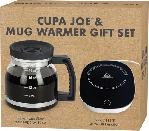 Miniatura 10 de Taza de café Cupa Joe – Taza de comedor de vidrio borosilicato de 20 onzas con tapa a prueba de derrames – Divertido regalo novedoso