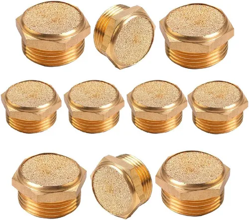 Miniatura 5 de Beduan Silenciador neumático de bronce sinterizado del escape, montaje masculino del silenciador del aire del NPT del 1/2