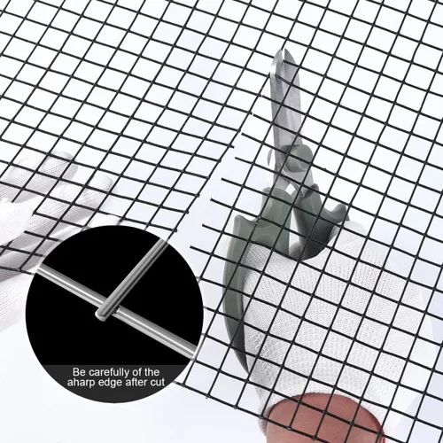 Miniatura 8 de Tela de hardware de malla de alambre fino de 1/2 pulgada de 24 pulgadas x 100 pies, valla de alambre de pollo calibre 19 con alicates de corte y un