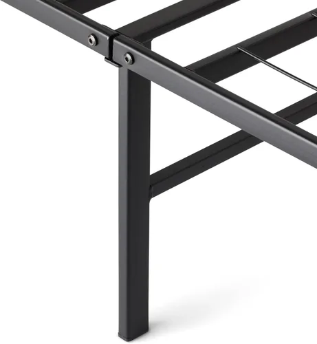 Miniatura 4 de Amazon Basics Base de cama con almacenamiento, plataforma de metal plegable, acero resistente, no necesita somier, 14 pulgadas de alto, instalación