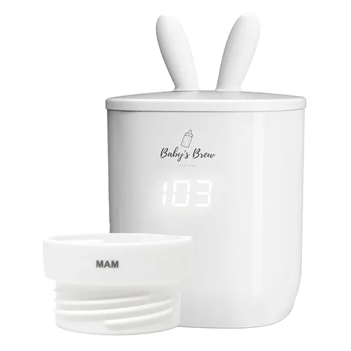 Miniatura 14 de Baby'S Brew Calentador de biberones portátil con adaptador XL, calentador de biberones inalámbrico para leche materna y fórmula, recargable, a