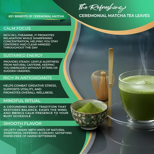 Miniatura 4 de Golden Herbs Matcha Superior Ceremonial Blend Polvo de té verde de Uji, Kyoto, USDA orgánico, sin gluten, vegano 100% puro sin azúcar, sin aditivos
