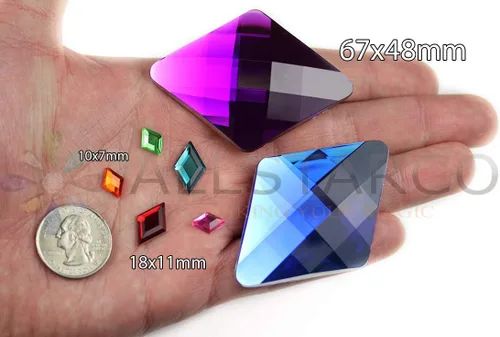 Miniatura 5 de Allstarco Enormes joyas de diamante autoadhesivas de 2.638x1.890 in - 1 pieza, Acrílico