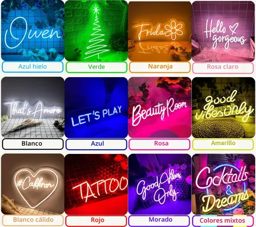 Miniatura 6 de OBTAIN Letreros de Neón Personalizados, Letrero de Neón Personalizable para Decoración de Pared, Letrero de Neón Personalizado para Boda Fiesta