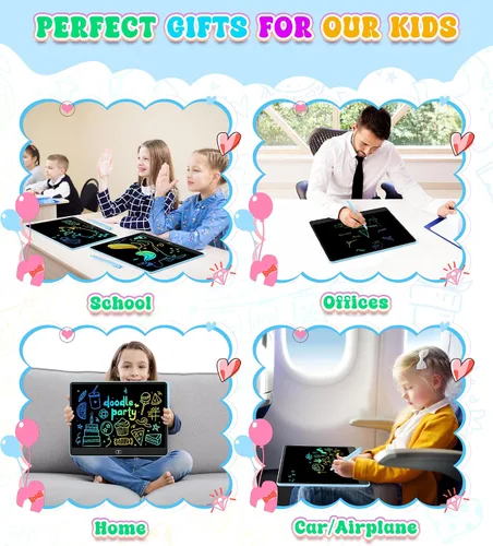 Miniatura 6 de Tableta de escritura LCD para niños, tabletas de dibujo coloridas de 16 pulgadas, juguetes educativos de aprendizaje para niños de 3, 4, 5, 6, 7, 8