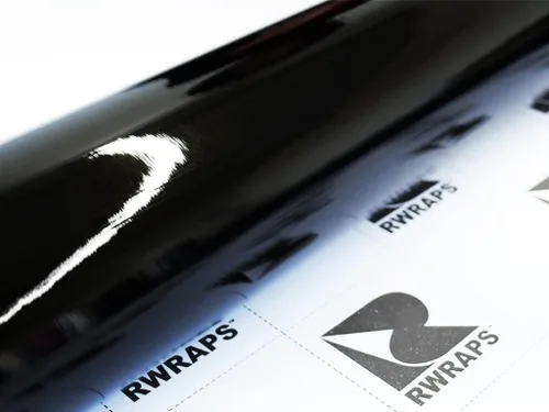 Miniatura 3 de Rwraps - Rollo de película de vinilo metálico brillante para automóvil, con tecnología de liberación de aire, 5 x 1 pies, color negro