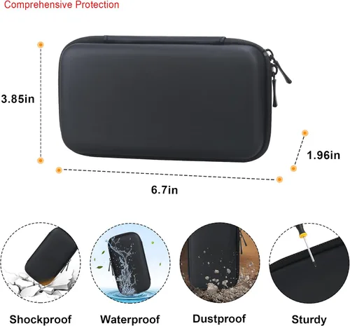 Miniatura 3 de Elonbo Estuche de transporte para Apple MagSafe Charger Battery Pack, bolsa organizadora de viaje dura para cargador magnético seguro para iPhone
