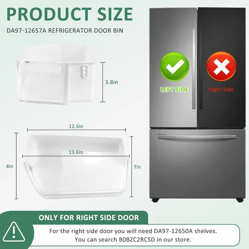 Miniatura 2 de DA97-12657A Compatible con Sam-sung RF263beaesr RF260beaesr RF261beaesr Repuesto de Estante de Refrigerador Sam-sung por MIFLUS, Lado Izquierdo