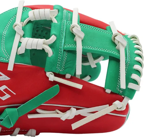 Miniatura 8 de SSK Z5 Craftsman Guante de béisbol para infield – 11.25” - 11.5” - 11.75” - 12” – Lanzamiento con mano derecha y izquierda Rojo/Verde Kelly/Blanco