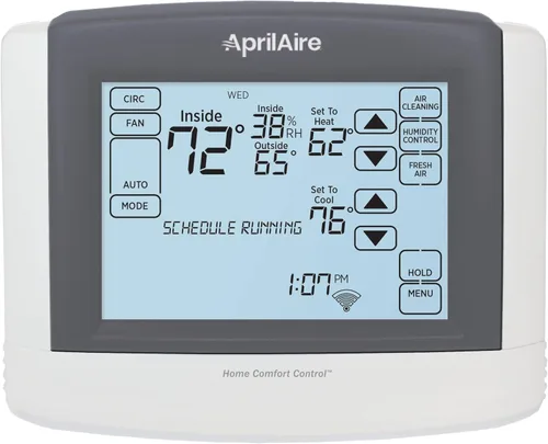 Miniatura 9 de AprilAire 8910W Termostato programable Wi-Fi de pantalla táctil con control IAQ; compatible con Amazon Alexa y Google Assistant