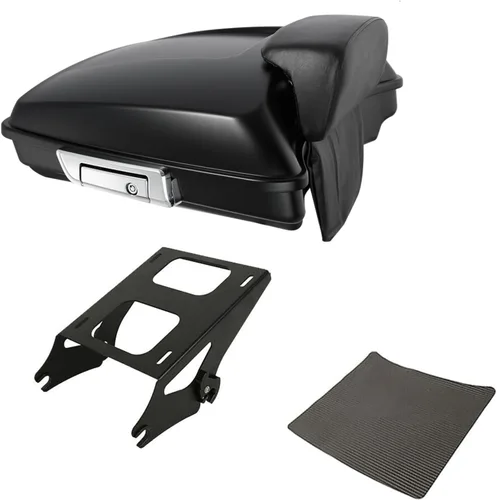 Miniatura 15 de TCT-MOTORPARTS Respaldo Negro Razor de 5.5" para Montaje en Maletero Compatible con Harley Trunk Road Street Glide King Glide 2014-2025 Tronco