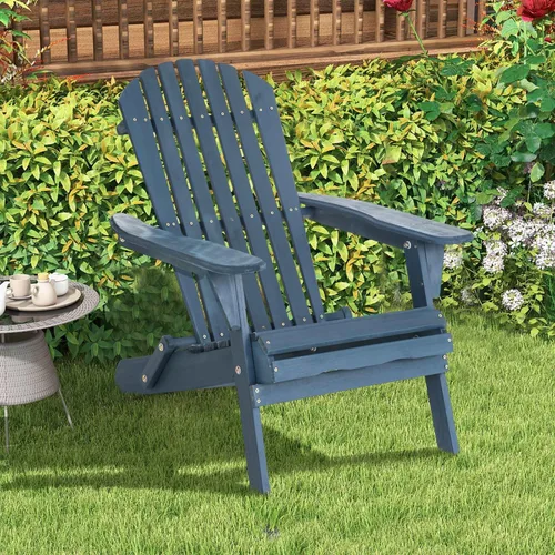 Miniatura 8 de Silla Adirondack plegable, sillas Adirondack para todo tipo de clima, sillas de césped, sillas de patio al aire libre con reposabrazos ancho, juego