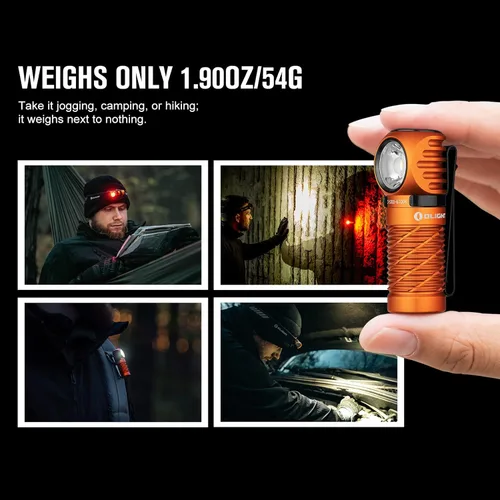 Miniatura 3 de OLIGHT Perun 2 Mini Linterna de Cabeza de 1100 Lúmenes, Linterna LED Frontal Recargable con Opción de Luz Roja, Excelente para Trabajar, Senderismo