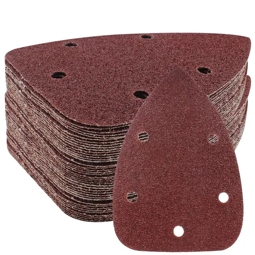 25 Piezas Papel de Lijado para Detalle de Ratón 40 Grano 5 Agujeros Hojas de Lijado para Ratón con Gancho y Bucle Almohadillas de Lijado para 140mm