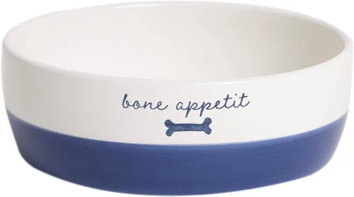 Miniatura 19 de Pearhead Ceramic Bone Appétit - Cuenco para perros, capacidad para 2 tazas, plato de gres para alimentos y agua, comedero para mascotas gris y Tazón