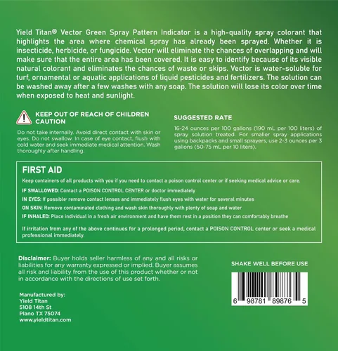 Miniatura 2 de Indicador de patrón de pulverización concentrado no iónico 80/20 verde vector, 8 oz cada uno