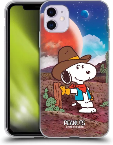 Miniatura 64 de Head Case Designs Funda de gel con licencia oficial de Peanuts Nebula Cactus Needles Snoopy Space Cowboy [protección de grado militar] compatible