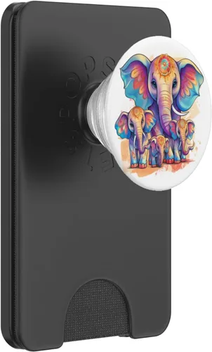 Miniatura 7 de Cute 3 Kids Mama Elephant - Madre de 3 niños niños PopSockets intercambiables PopGrip