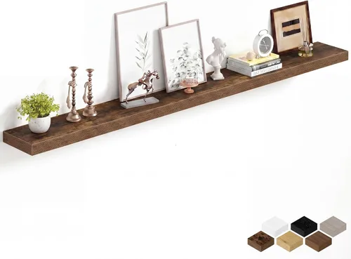 Miniatura 88 de Fun Memories Estantes flotantes de 16 pulgadas para pared, estantes de 8 pulgadas de profundidad para baño, dormitorio, cocina, montaje en pared