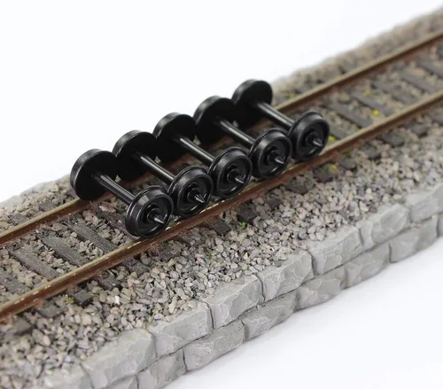 Miniatura 2 de 24pcs POM Plastic 33'' Ruedas para Modelo Tren 1:87 HO Escala Rueda HP28 (escala HO)