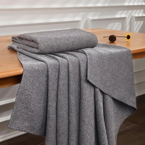 Miniatura 5 de Mantel rectangular de 55 x 95 pulgadas, impermeable, resistente a las manchas y a las arrugas, lavable, mantel de lino sintético resistente, mantel