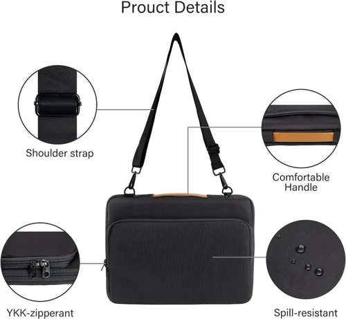 Miniatura 5 de NIMOSA Bolsa para portátil de 15,6 pulgadas, funda resistente al agua para portátil
