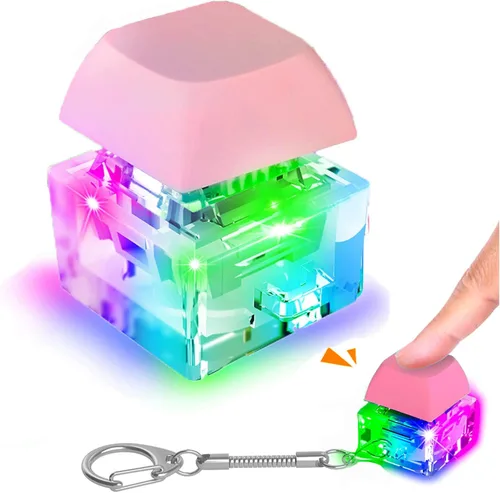 Miniatura 7 de Llavero de Teclado Juguetes Sensoriales Fidget, Clicker Fidget para Alivio del Estrés TDAH Autismo