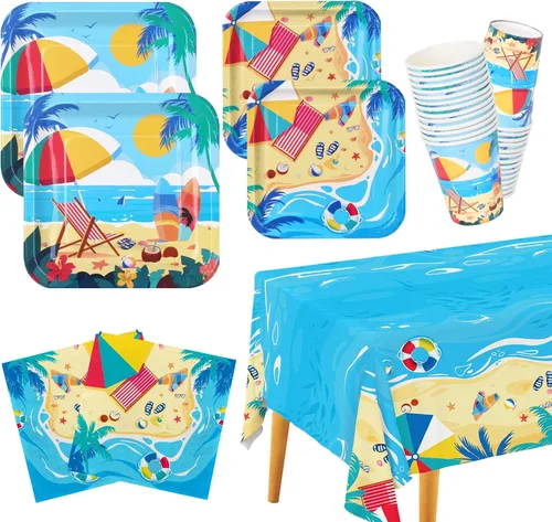 Miniatura 16 de Suministros para fiestas musicales, platos de papel desechables, servilletas, vasos, mantel y pancarta para niñas y niños, decoración de cumpleaños