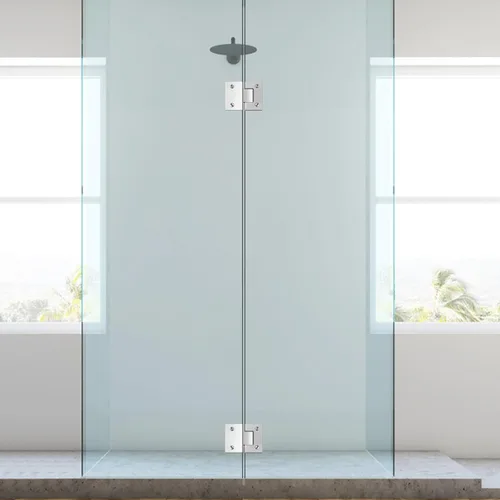 Miniatura 8 de Alise Bisagras de Puerta de Ducha de Vidrio, Bisagras de Puerta de Ducha de 180 Grados para Puertas de Vidrio, Bisagras de Gabinete de Acero Cromo