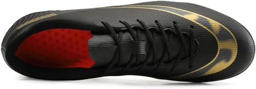Miniatura 6 de Tacos de fútbol bajos de cuero, de grado profesional con cordones, ideales para entrenamiento y competición en terreno firme y césped, unisex