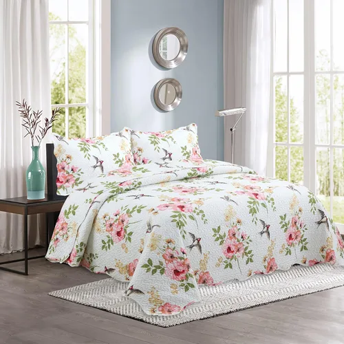 Miniatura 15 de Marina Decoration Juego de colcha de verano de 2 piezas con estampado de Pinsonic en relieve, ultra suave, con 1 funda acolchada, patrón de mandala