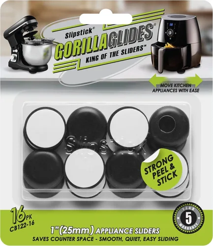Miniatura 7 de GorillaGlides CB193 Deslizadores de Silla de 3/4 Pulgada/Protectores de Piso para Pies de Muebles (Juego de 16 Deslizadores) Deslizadores