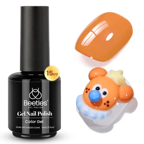 Miniatura 157 de Beetles - Esmalte de uñas de gel verde luminoso que brilla en la oscuridad, esmalte de uñas de gel que se absorbe con lámpara LED UV, arte de uñas