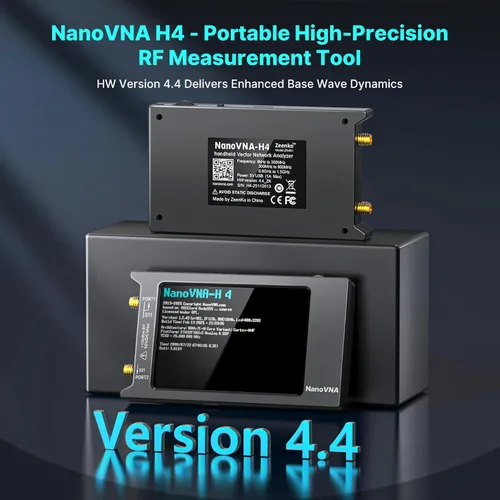 Miniatura 3 de AURSINC Analizador de red vectorial NanoVNA H4, Lastest V4.4 9kHz-1.5GHz 4 pulgadas, analizador de antena de 4 pulgadas, con bolsa de almacenamiento