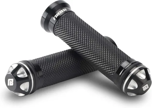 NIBBI Empuñaduras para Motocicleta, Manillar de Aluminio CNC de Carreras y Goma Suave, Empuñaduras de 7/8" para ATV GY6 Scooter Plateado