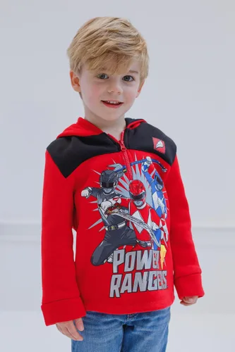 Miniatura 2 de Power Rangers Sudadera con capucha de forro polar con media cremallera para niños pequeños y grandes