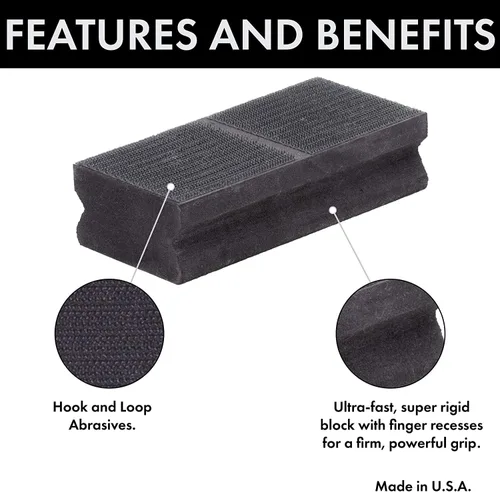 Miniatura 3 de Motor Guard BGRK6-1 Bloque de lijado rígido de gancho y bucle, 2 5/8" x 5 1/2
