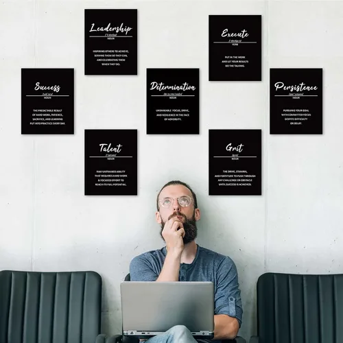 Miniatura 4 de 9 piezas de láminas artísticas para pared con frases inspiradoras, carteles con dichos motivacionales y citas, impresión positiva, decoración