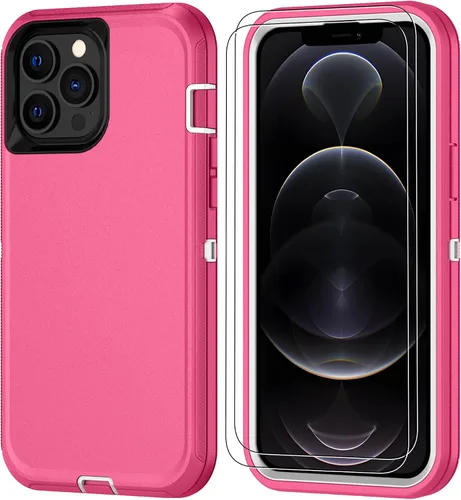 Miniatura 22 de Jshru para iPhone XR Funda con [2 Pack] Protector de Pantalla HD, [Grado Militar] 3-en-1 Resistente Protector de Cuerpo Completo a Prueba de Negro
