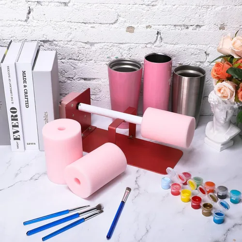 Miniatura 5 de Honoson 4 tamaños, 8 piezas de vasos de espuma para tubos de PVC de 1/2 pulgada, accesorios para todos los vasos de 10 a 40 onzas (negro y rosa)
