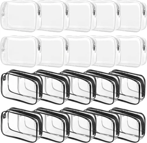 Miniatura 9 de Bolsas de cosméticos transparentes para mujeres y hombres, bolsas de aseo impermeables, bolsas de maquillaje de PVC, estuche organizador