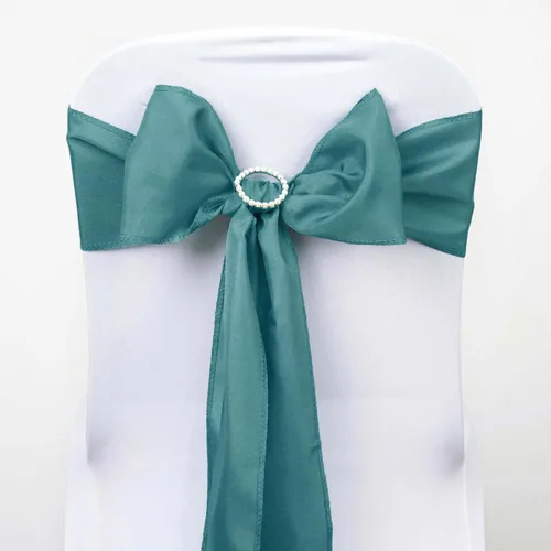 Miniatura 20 de Efavormart 5 piezas de fajas para sillas de poliéster color beige con lazos para decoración de sillas en bodas, eventos, suministros para decoración