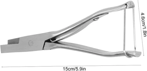 Miniatura 7 de Alicates de etiqueta de oreja para ganado, alicates de acero inoxidable en forma de U para cerdos, ovejas, cabras, ganado, vacas, ganado, etiqueta
